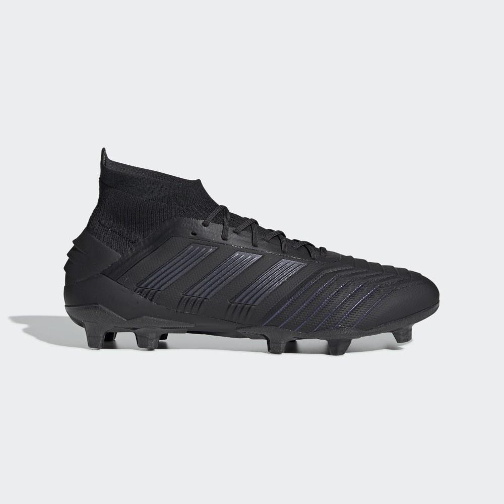 Ghete Fotbal Adidas Predator 19.1 Firm Ground Barbati Romania - Negrii/Negrii F35609